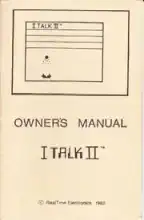 Atari ITalk II Owners Manual Atari ITalk II Owners Manual