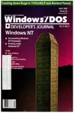 Windows/DOS Developer Windows/DOS Developer